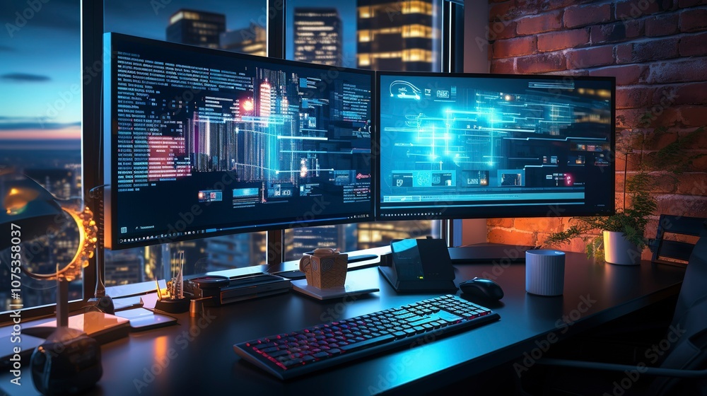 A photo of a software development environment A photo of a software development environment