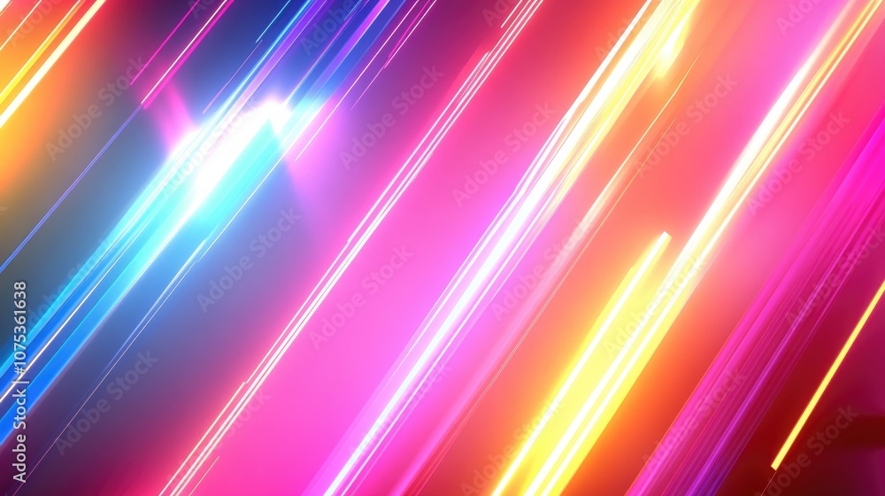 Abstract colorful neon gradient background featuring dynamic 3D lines suitable for modern animations and screensavers with ample copy space Abstract colorful neon gradient background featuring dynamic 3D lines suitable for modern animations and screensavers with ample copy space