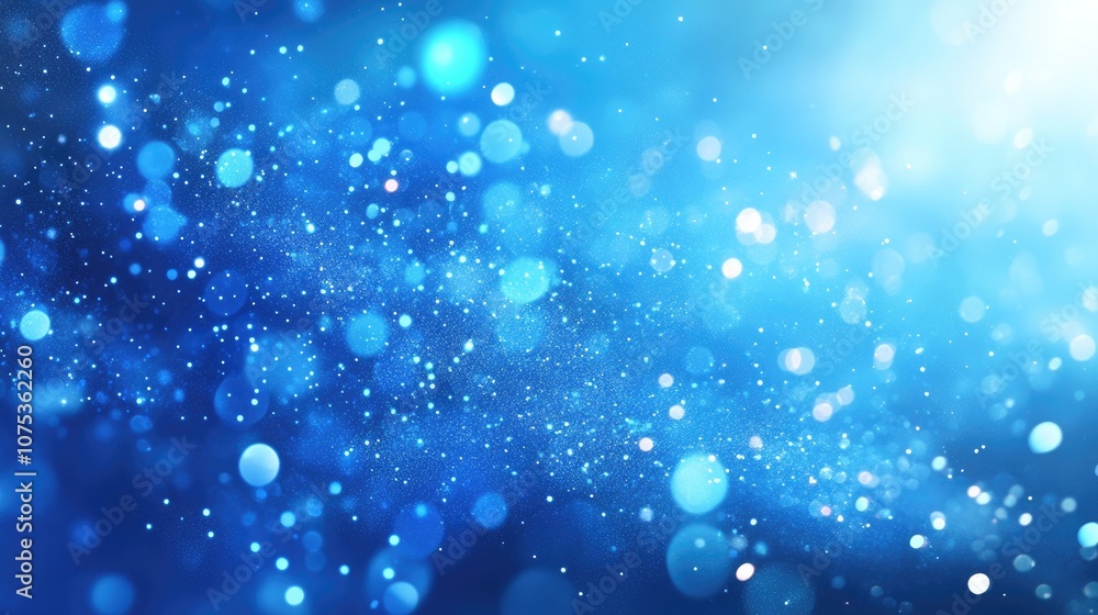 Bright abstract blue background featuring sparkling glitter elements in a line art style Bright abstract blue background featuring sparkling glitter elements in a line art style
