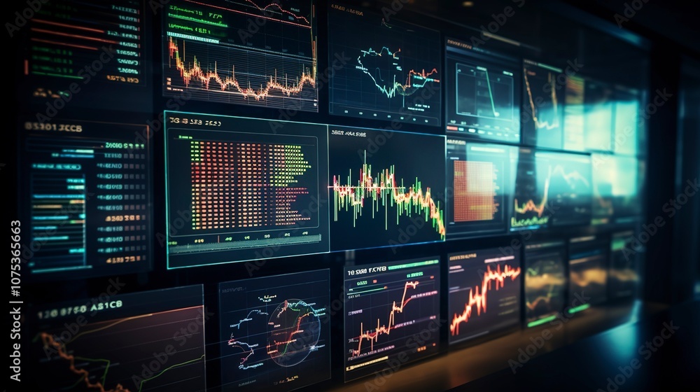 Fototapeta premium A photo of an automated financial trading algorithm.