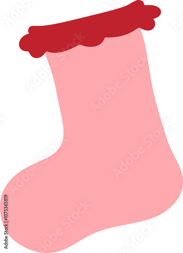 christmas sock isolated on white background