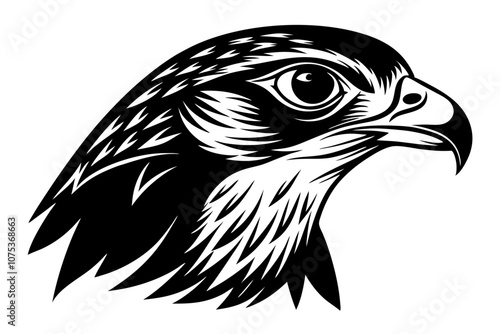 falcon head vector silhouette, eagle head icon,Falcon head very simple traditional tattoo flash styles illustration,peregrine falcon bird silhouette emblem vector illustration.