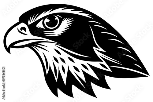 falcon head vector silhouette, eagle head icon,Falcon head very simple traditional tattoo flash styles illustration,peregrine falcon bird silhouette emblem vector illustration.