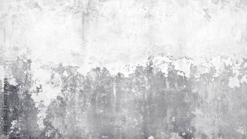 Naklejka premium Grunge of old concrete wall for abstract background, Background texture. Crack on White Concrete Wall Texture Background. Surface of white cement wall texture background for design.