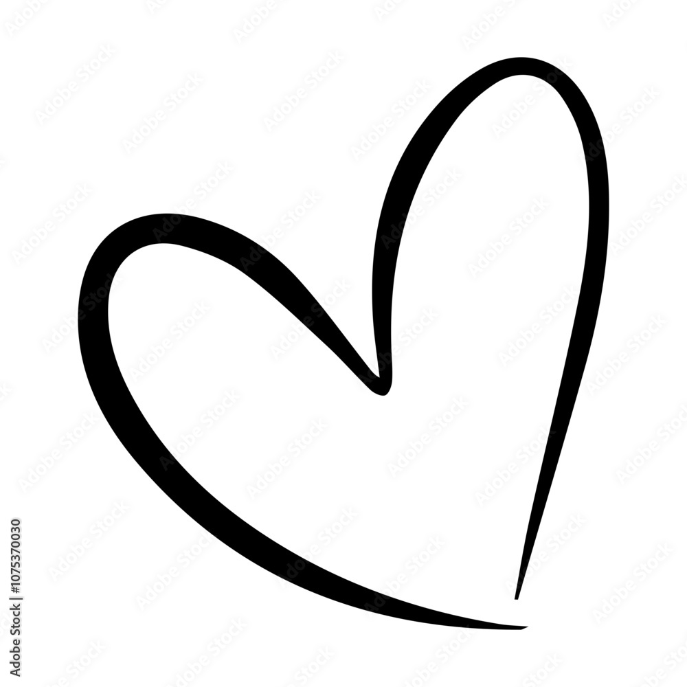 Heart symbol icon, hand drawn element of love and romantic doodle art illustration Heart symbol icon, hand drawn element of love and romantic doodle art illustration