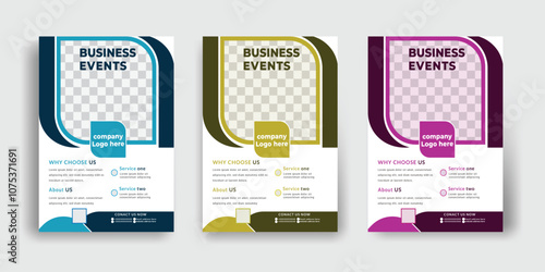 Corporate business flyer design layout vector.