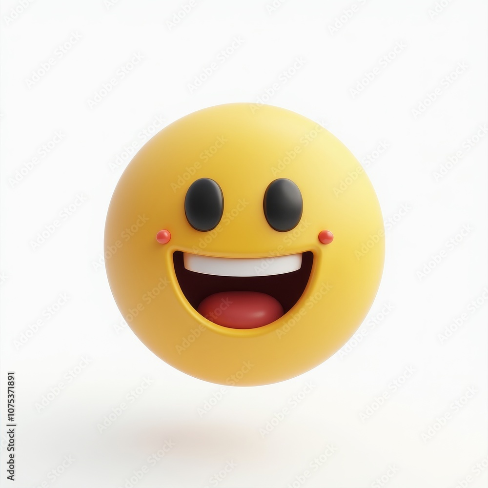 Grinning Face Emoji đ 3D Rendering Isolated on Snow-White Background, No Shadows, Floating Grinning Face Emoji đ 3D Rendering Isolated on Snow-White Background, No Shadows, Floating