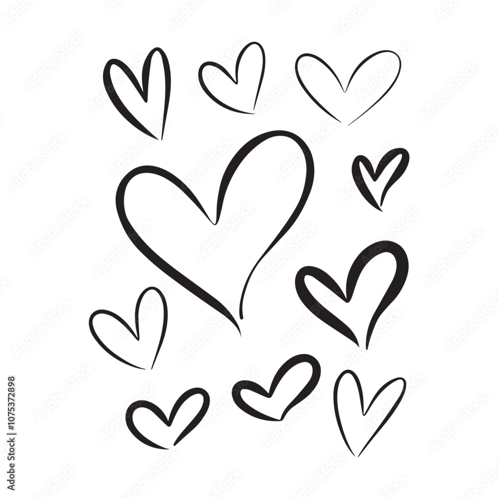 Heart symbol icon, hand drawn element of love and romantic doodle art illustration Heart symbol icon, hand drawn element of love and romantic doodle art illustration