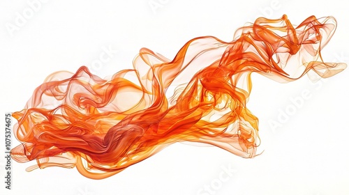 Captivating Isolated Flames on a White Background, Perfect for Artistic and Conceptual Designs, Evoking Heat and Dynamism in Visual Communication