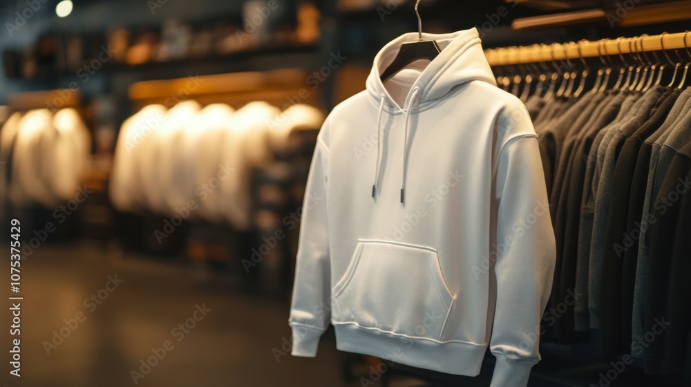 Fototapeta premium Hoodie mockup displayed in shop
