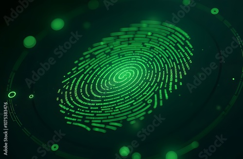 Wallpaper Mural Unlocking secure biometric fingerprint identity scan. Consept of security, authentication, identity, access control, and digital privacy. Torontodigital.ca