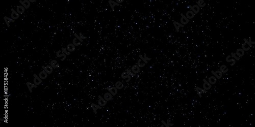 Close-up view of sparkling stars scattered across the velvet blackness of night sky with some stars shining brighter than others, space, stardust, universe