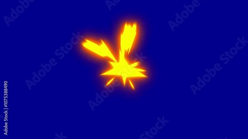 Anime Muzzle Flash Effects Blue Screen 4k video