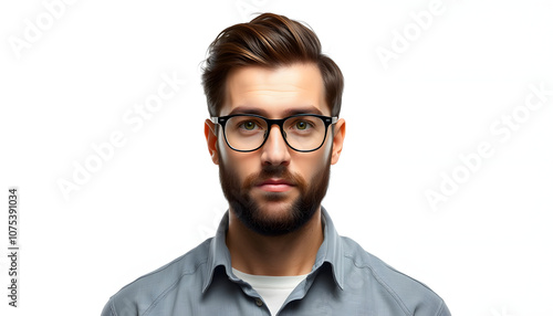 Men's mental health concept isolated with white highlights, png