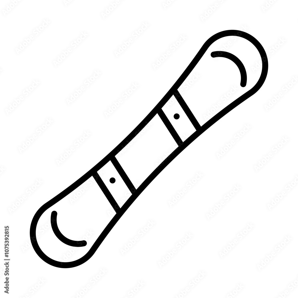 Icon of a snowboard, symbolizing winter sports and outdoor adventure. Icon of a snowboard, symbolizing winter sports and outdoor adventure.
