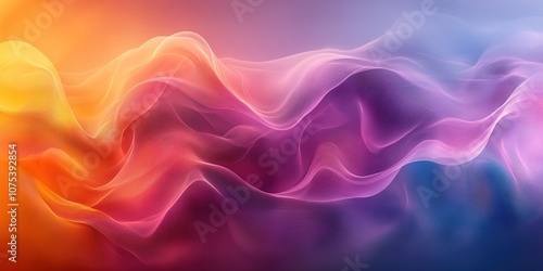 Elegant Minimalist Abstract Background with Soft Gradient Waves, Professional Photography and Studio Lighting - High Resolution, Flat Design, Low Contrast & No Shadows