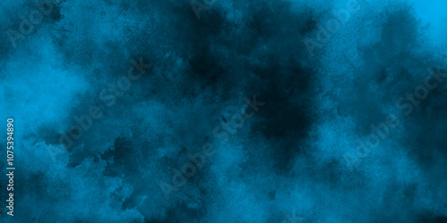 abstract grainy dark blue grunge texture with smoky effect, blue dark black with dark blue blurred texture with stains, Dark Blue Watercolor Background for any creative design and template.