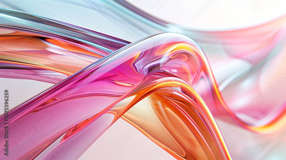 Abstract background with colorful glass shapes Abstract background with colorful glass shapes