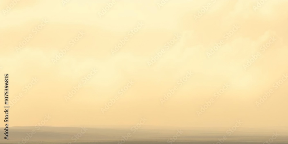 Soft yellow haze with wispy blue clouds drifting across a serene landscape, soft brushstrokes, misty landscape, watercolor art Soft yellow haze with wispy blue clouds drifting across a serene landscape, soft brushstrokes, misty landscape, watercolor art