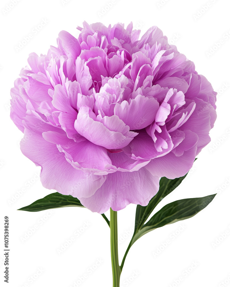 A vibrant pink peony flower with lush petals and green leaves, showcasing its natural beauty and delicate structure. A vibrant pink peony flower with lush petals and green leaves, showcasing its natural beauty and delicate structure.