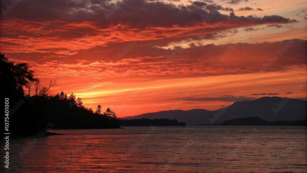 Dark reddish-orange hues of sunset bleeding into the darkness, fading light, dark background, gradient effect Dark reddish-orange hues of sunset bleeding into the darkness, fading light, dark background, gradient effect