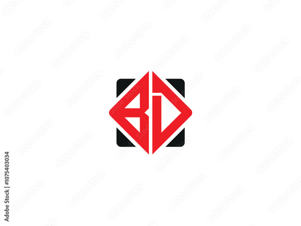Letter BD rectangle monogram logo design DB vector logo designs, BD logo Letter BD rectangle monogram logo design DB vector logo designs, BD logo