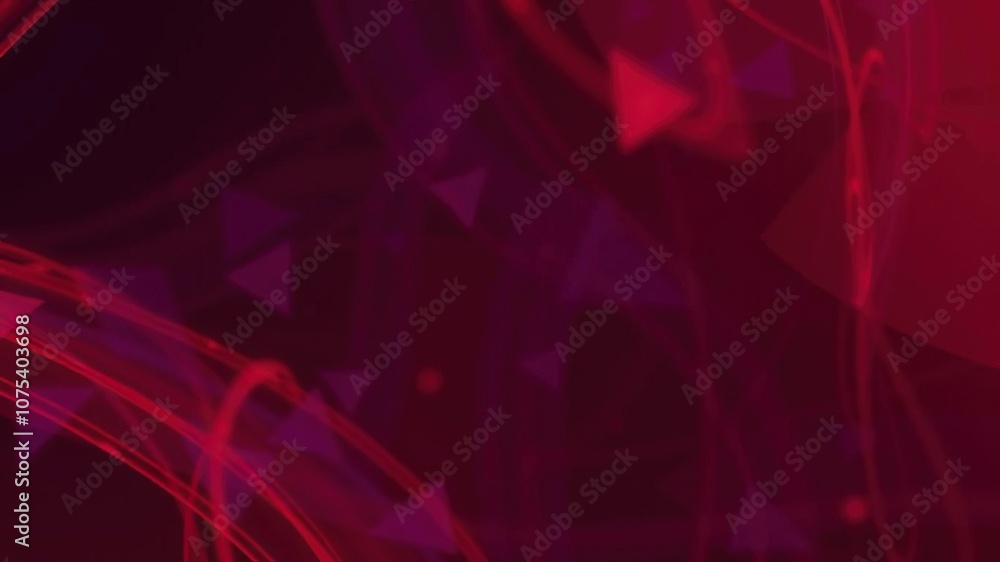 Obraz premium Swirling abstract red and blue light trails background with geometric patterns, psychedelic, color scheme, neon