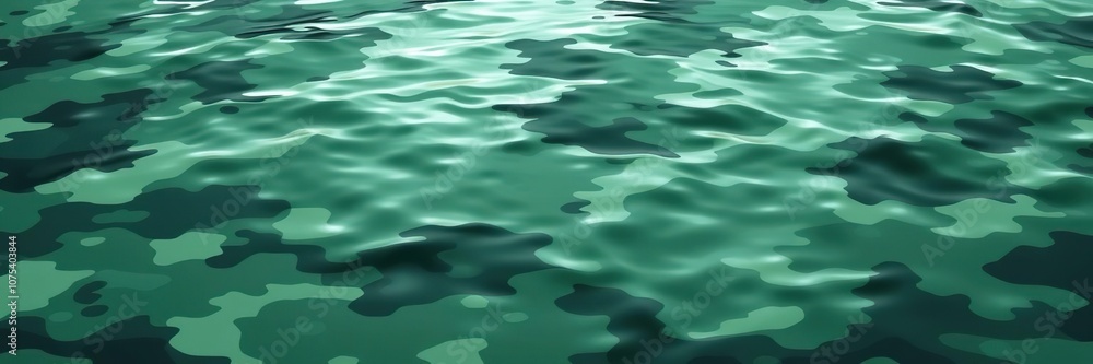 Obraz premium Digital camouflage design with pixelated water features such as ripples and waves, river, water, digital background