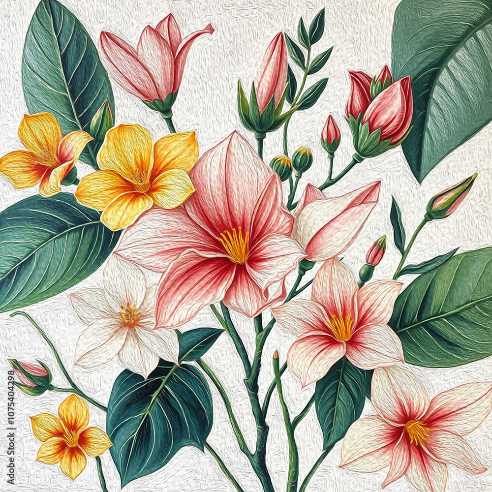 Botanical pattern for printing on wall decorations, covers. Artistic brush strokes. Botanical pattern for printing on wall decorations, covers. Artistic brush strokes.