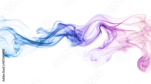 Vibrant smoke illustration on a white backdrop