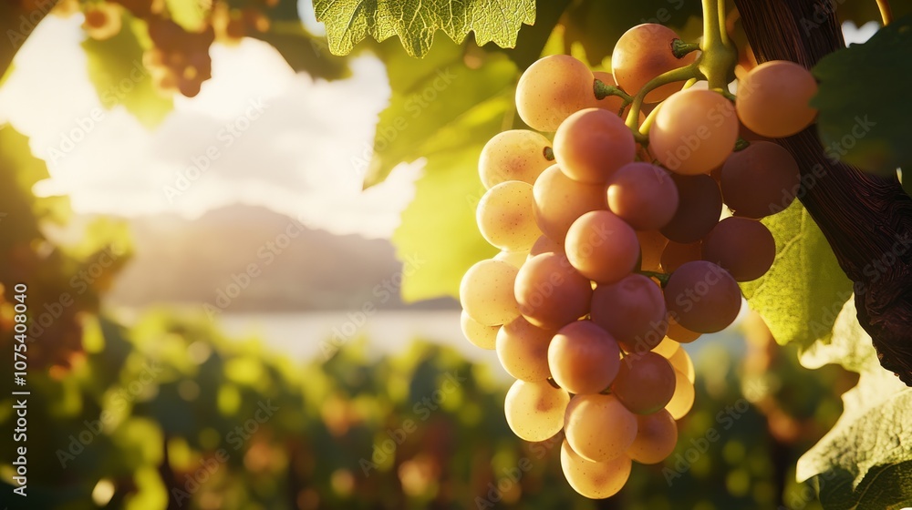 Fototapeta premium closeup to grapes at a vineyard 