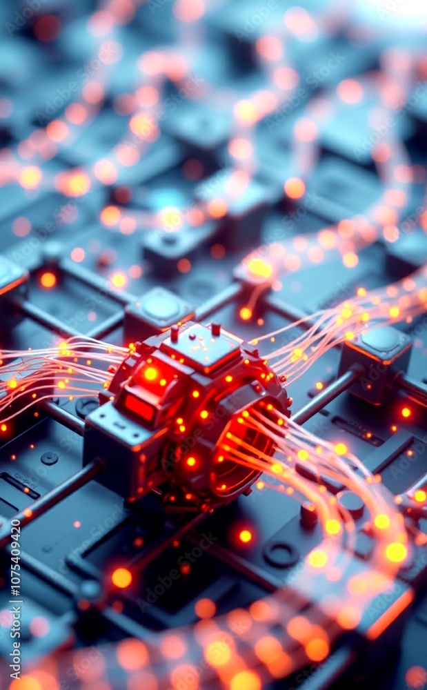 Fototapeta premium 3d rendering of innovation technology data analysis visualization future.