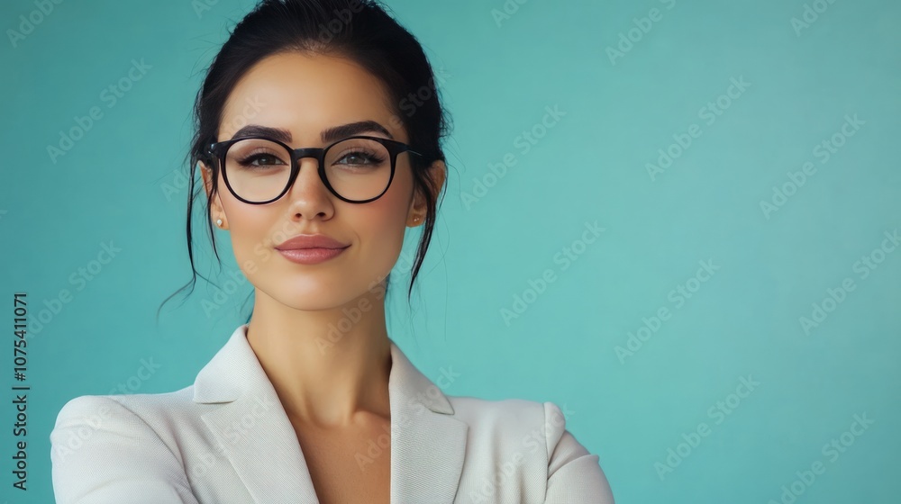 Portrait of a Confident Woman in Glasses Portrait of a Confident Woman in Glasses