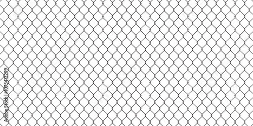 steel wire chain link fence pattern, metal lattice with diamond-shaped silhouette, grid mesh background, ideal for prison or security textures, vector illustration on a transparent background
