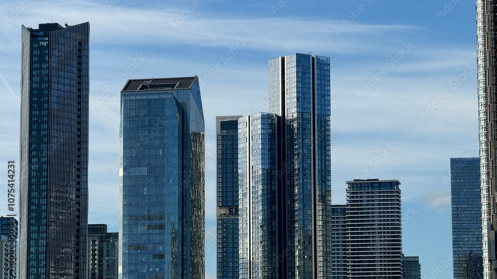 Canary Wharf London City View From Thames River Canary Wharf London City View From Thames River