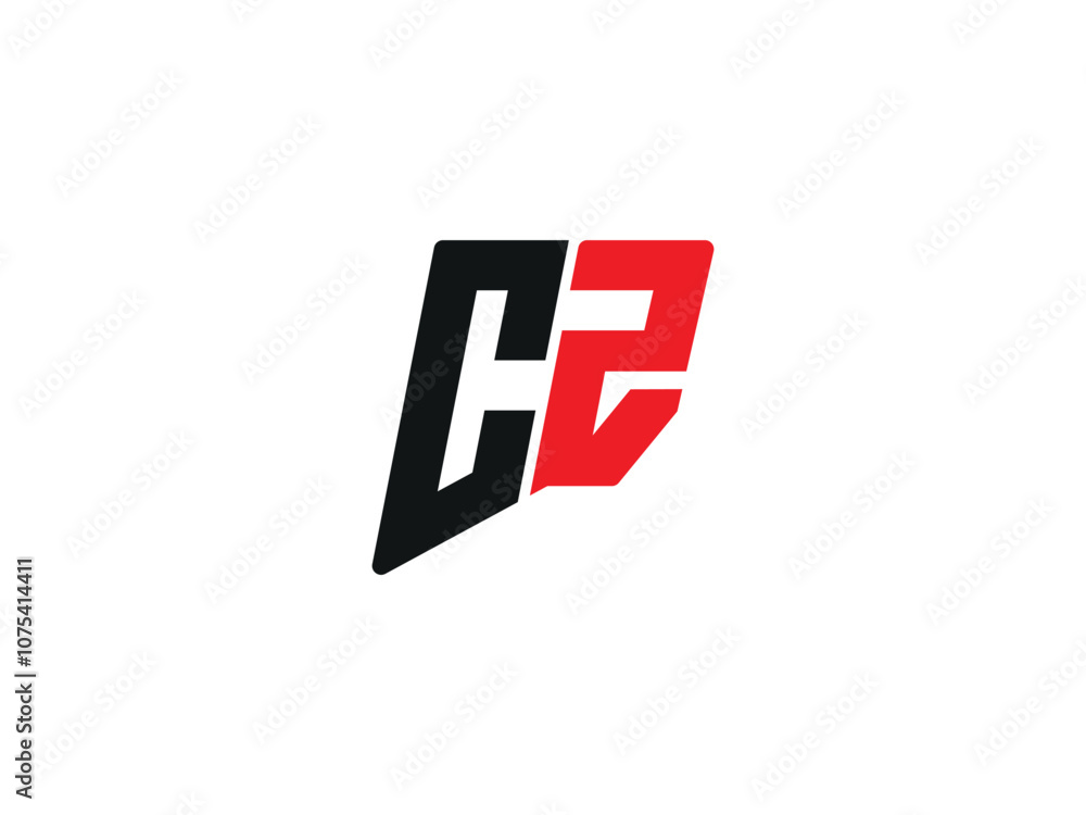 CZ logo. CZ design. Black and red ZC letter. ZC letter logo design . Initial letter CZ monogram logo. CZ logo. CZ design. Black and red ZC letter. ZC letter logo design . Initial letter CZ monogram logo.