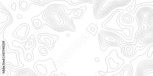 Topographic map background geographic line map with seamless ornament design. The black on white contours vector topography stylized height of the lines map.
