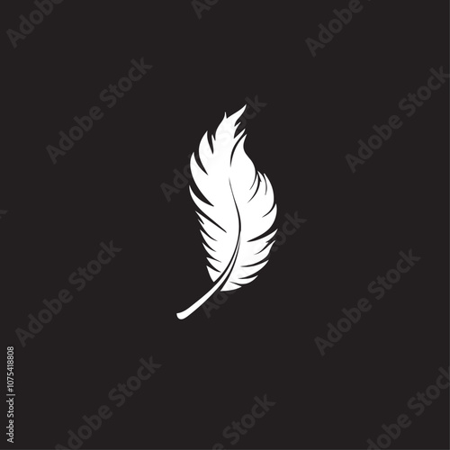 Quill In cartoon, hand-drawn flat style. image for social media, websites and UI. Isolated 2D vector design in logo, icon, sketch style, simple line vector, single color. AI Generative Art.