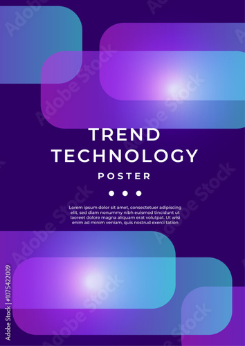 Vibrant Abstract Poster Design with Geometric Shapes