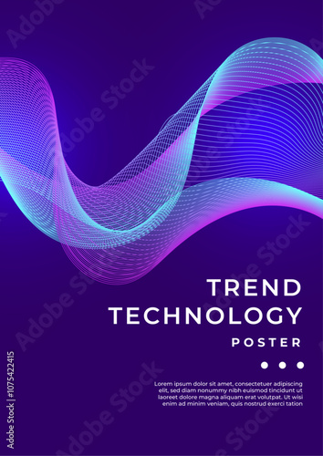 Abstract Poster Design with Vibrant Geometric Patterns. Ideal for creative projects, graphic design, and trendy backgrounds. The colorful gradient creates a dynamic and stylish visual appeal