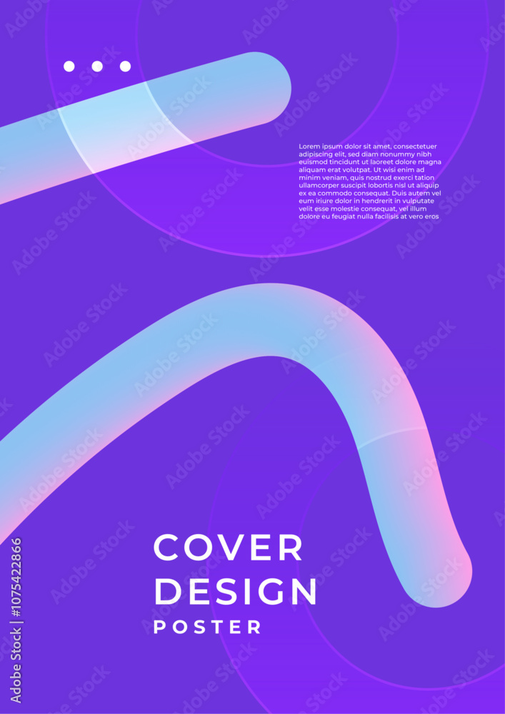 Fototapeta premium Colorful Minimalist Abstract Background with Geometric Shapes