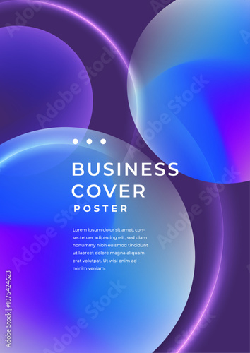 Abstract Poster Design with Vibrant Geometric Patterns. Ideal for creative projects, graphic design, and trendy backgrounds. The colorful gradient creates a dynamic and stylish visual appeal