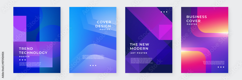 Vibrant Abstract Poster Collection With Modern Geometric Designs Vibrant Abstract Poster Collection With Modern Geometric Designs