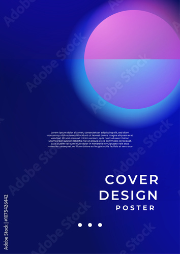 Vibrant Abstract Poster Design with Gradient Colors. A modern abstract poster featuring dynamic creating a vibrant and futuristic aesthetic. Perfect for creative projects, digital art