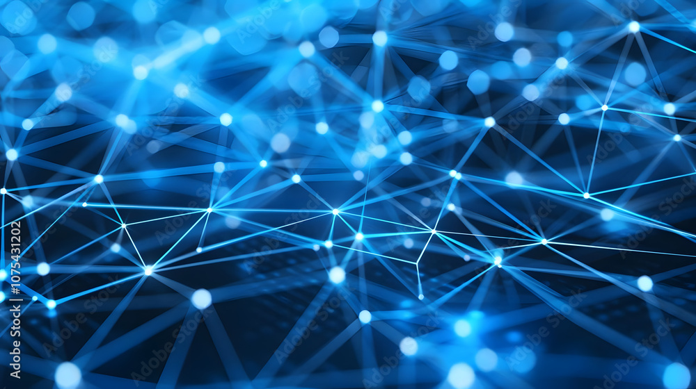 dynamic blue hued plexus design illustrating network connections and technological concepts. generative ai dynamic blue hued plexus design illustrating network connections and technological concepts. generative ai