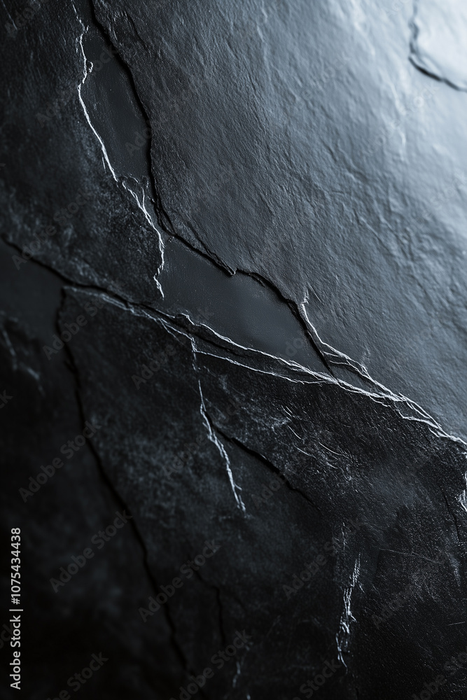 Dark Textured Stone Surface with Natural Cracks Dark Textured Stone Surface with Natural Cracks