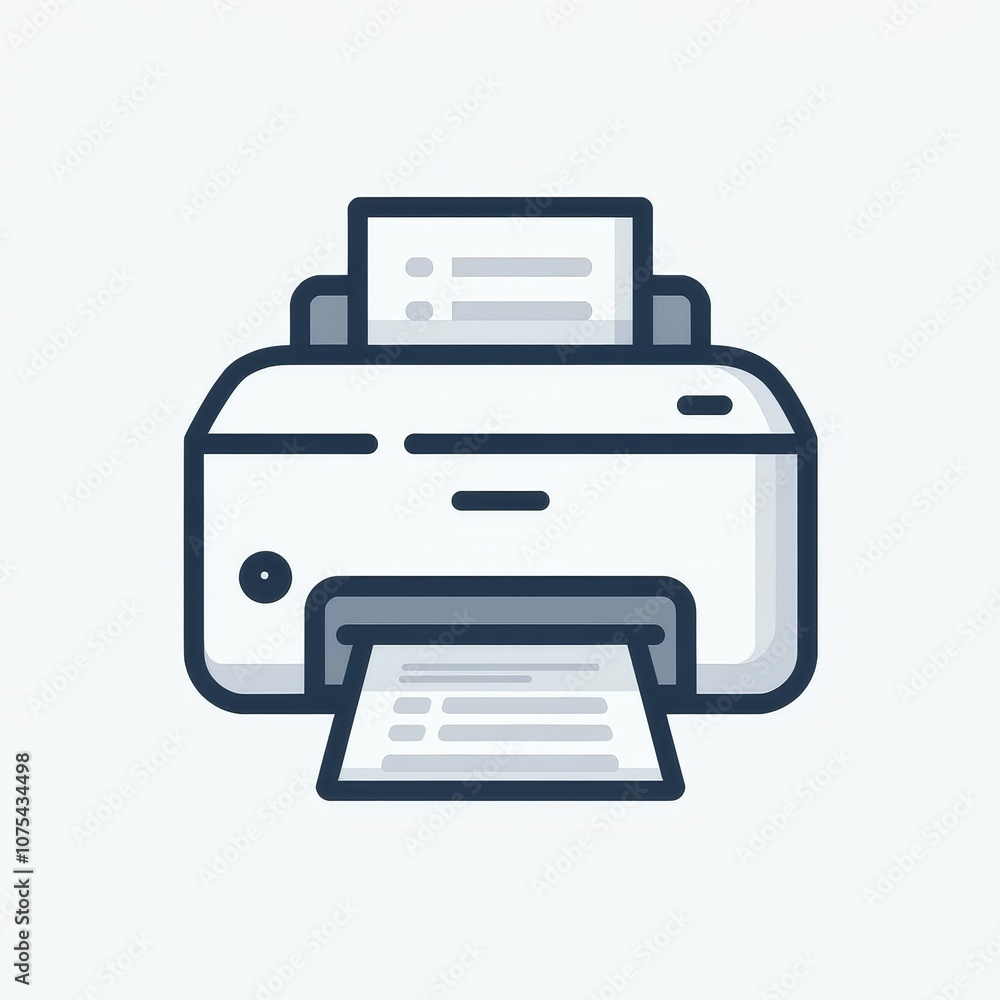 Minimalist Thin Line Printer Icon Minimalist Thin Line Printer Icon