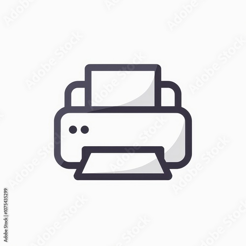 Minimalist Thin Line Printer Icon