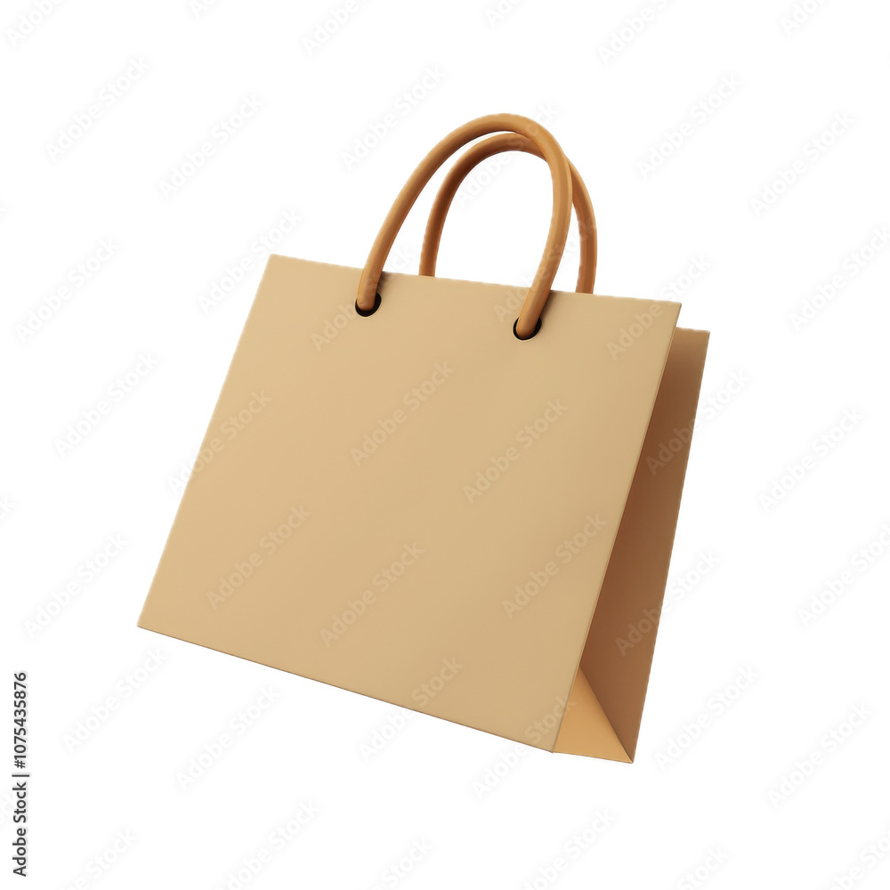 Shopping Bags Emoji 🛍️ 3D Rendering Isolated on Snow-White Background, No Shadows, Floating Shopping Bags Emoji 🛍️ 3D Rendering Isolated on Snow-White Background, No Shadows, Floating