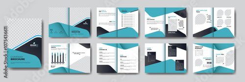 Corporate company business brochure template design.